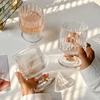 Eu Sandelis 6 gofruotų stiklinių su kojelėmis rinkinys desertams ir gėrimams, 250 ml SZK227ZESTAW6