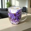 Eu Sandelis Dvigubo stiklo puodelis su įspūdingomis gėlėmis viduje 300 ml 1vnt SZK166