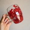Eu Sandelis Dvigubo stiklo puodelis su įspūdingomis gėlėmis viduje 300ml 1vnt SZK193