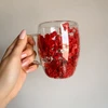 Eu Sandelis Dvigubo stiklo puodelis su įspūdingomis gėlėmis viduje 300ml 1vnt SZK193