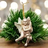 Eu Sandelis Pakabinami auksiniai angelai, eglutės žaisliukai, 3 vnt. rinkinys WOZ02