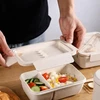 Eu Sandelis Pietų dėžutė su stalo įrankiais, smėlio spalvos, skyreliai, 850 ml PJM46