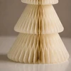 Eu Sandelis Popierinė kalėdinės eglutės dekoracija, sulankstyta, kreminės spalvos, 20 cm WOZ69