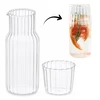 Eu Sandelis Stilingas indas gėrimams su dangteliu - stikline 600 ml ir 200 ml KARR02