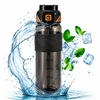 Eu Sandelis Vandens butelis, sportinis butelis su matavimo puodeliu, 680 ml, juodas BD64CZ