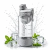 Eu Sandelis Vandens butelis su rankena, sportinis butelis su matavimo puodeliu 800 ml GALAXY pilkas BD71SZ