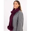 Factory Price Bordo spalvos šalikas su bumbulais: Dydis - Universalus