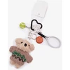 Flora&amp;Co Sidabrinis raktų pakabukas krepšys pakabukas Teddy Bear Rocket Ball