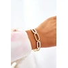 Glam Chic Steel Bracelet with Cubic Zirconia Gold
