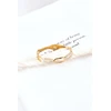 Glam Chic Steel Bracelet with Cubic Zirconia Gold