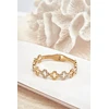 Glam Chic Women's Bracelet Adorned with Zirconia Stainless Steel Gold