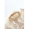 Glam Chic Women's Bracelet Adorned with Zirconia Stainless Steel Gold