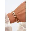Glam Chic Women's Bracelet Adorned with Zirconia Stainless Steel Gold