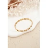Glam Chic Women's Bracelet Adorned with Cubic Zirconia Gold