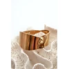 Glam Chic Women's Bracelet With Flowers Stainless Steel Gold