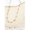 Glam Chic Women's Necklace with Turquoise Beads Gold