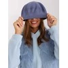 Kepurė Wool Fashion Italia Mėlyna moteriška žieminė beretė: Dydis - Universalus