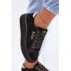 Lee Cooper Juodi suvarstomi bateliai ant platformos