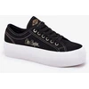 Lee Cooper Juodi suvarstomi bateliai ant platformos