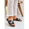 Lewski Shoes Natūralios odos juodos šlepetės