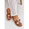 Lewski Shoes Natūralios odos rudos šlepetės