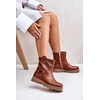 Lewski Shoes Odiniai moteriški aukštakulniai batai rudi Lewski 3610
