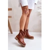 Lewski Shoes Odiniai moteriški aukštakulniai batai rudi Lewski 3610