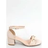 Obuwie Damskie Sandałki na niskim obcasie smėlio sp. X503-21SA-2 BEIGE
