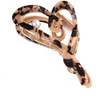 Eu Sandelis Plaukų segtukas, metalinė sagtis, perlamutras, leopardo raštas, XL 12x6cm SP342PAN