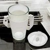 Eu Sandelis Stiklinis puodelis kavos arbatai su šiaudeliu ir dirželiu 450 ML CUP09B