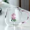 Eu Sandelis Stiklinis puodelis su stikline tulpe viduje 400ml - SZK129