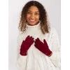 Wool Fashion Italia Bordo pirštinės moterims: Dydis - S/M