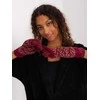 Wool Fashion Italia Bordo pirštinės moterims: Dydis - L/XL
