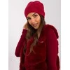 Wool Fashion Italia Bordo spalvos klasikinė kepurė: Dydis - Universalus