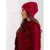 Wool Fashion Italia Bordo spalvos klasikinė kepurė: Dydis - Universalus