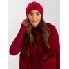 Wool Fashion Italia Bordo spalvos klasikinė kepurė: Dydis - Universalus