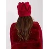 Wool Fashion Italia Bordo spalvos klasikinė kepurė: Dydis - Universalus