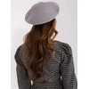 Kepurė Wool Fashion Italia Elegantiška pilka beretė: Dydis - Universalus