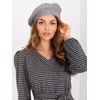Kepurė Wool Fashion Italia Elegantiška pilka beretė: Dydis - Universalus