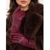 Wool Fashion Italia Elegantiškos bordo spalvos pirštinės: Dydis - L/XL