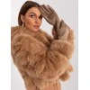 Wool Fashion Italia Elegantiškos rudos pirštinės: Dydis - L/XL
