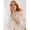 Wool Fashion Italia Elegantiškos smėlio spalvos pirštinės: Dydis - L/XL