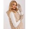 Wool Fashion Italia Elegantiškos smėlio spalvos pirštinės: Dydis - L/XL