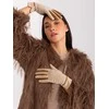 Wool Fashion Italia Elegantiškos smėlio spalvos pirštinės: Dydis - S/M
