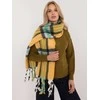 Wool Fashion Italia Ilgas švelnus geltonas šalikas: Dydis - Universalus