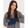 Wool Fashion Italia Jūros mėlynumo moteriškos pirštinės: Dydis - L/XL