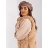 Kepurė Wool Fashion Italia Klasikinė ruda moteriška beretė: Dydis - Universalus