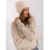 Wool Fashion Italia Kreminė moteriška žieminė kepurė: Dydis - Universalus