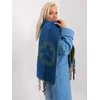 Wool Fashion Italia Mėlynas šiltas šalikas: Dydis - Universalus