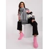 Wool Fashion Italia Pilkas šalikas su kutais: Dydis - Universalus
